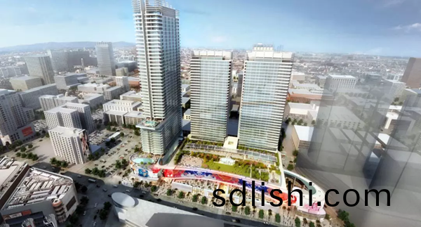 三(san)思3500平(ping)方米戶(hu)外(wai)LED屏(ping)在(zai)美(mei)國(guo)西岸(an)再造(zao)一(yi)箇(ge)“時